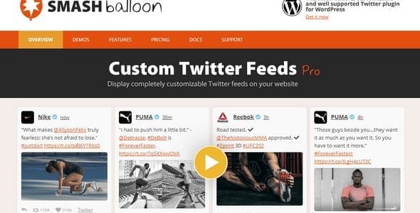 Custom Twitter Feeds Pro (By Smash Balloon) – Customizable Twitter feeds for your website
